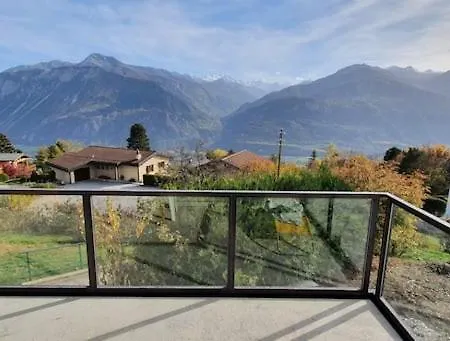 Daire New Flat In Randogne With View Crans-Montana